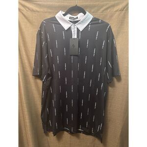 NWT Byrd Gang Golf Polo Logo Design “ F Bogeys” Black Size Large